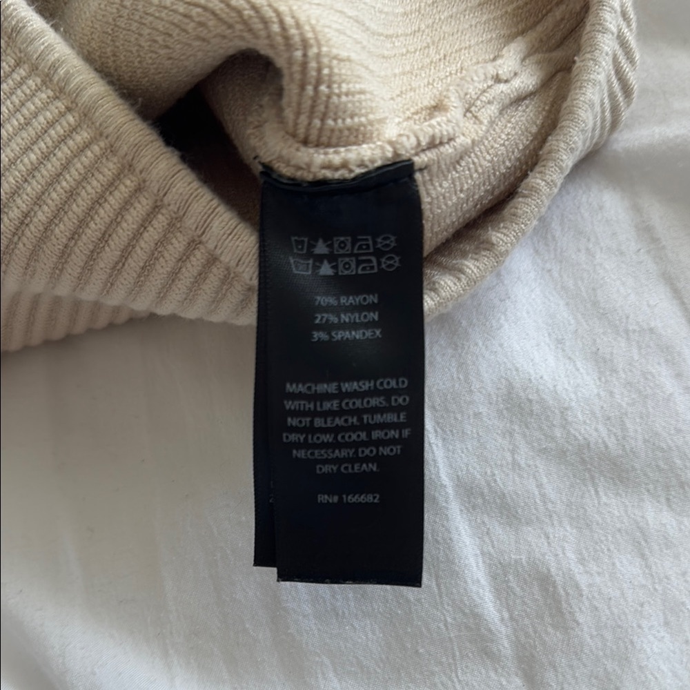House of Harlow 1960 Cream Ribbed Tank Top - Picture 6 of 6